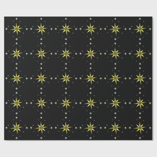 Bethlehem Night Shining Stars Cadeaupapier (Vlak)