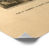 Bethlehem Pennsylvania 1877 Antiek panoramische ka Poster (Hoek)