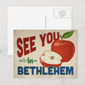 Bethlehem Pennsylvania Apple - Vintage Travel Briefkaart (Voorkant / Achterkant)