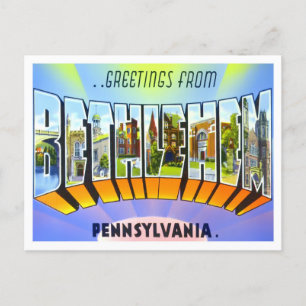 Bethlehem, Pennsylvania  Big Letters Briefkaart