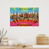 Bethlehem Pennsylvania PA Vintage Travel Souvenir Poster (Keuken)
