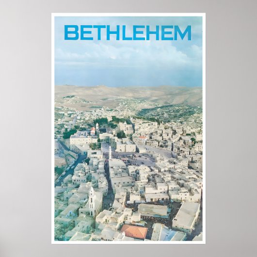 Bethlehem Reisposter Vintage Midden-Oosterse Kunst Poster (Voorkant)