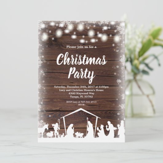 Bethlehem Rustic Country Kerstfeest Kaart (Staand voorkant)