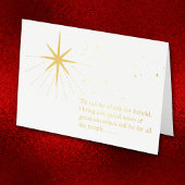 Bethlehem Star Christmas Gold Foil Kaart