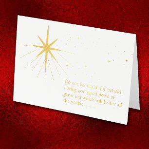 Bethlehem Star Gold Foil-kaart Folie Kaarten