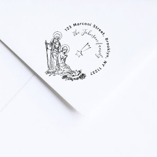 Bethlehem Star Heilige Familie Retouradres Zelfinktende Stempel