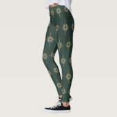 BETHLEHEM STAR Kerstmis Geboorte Patroon Groen Leggings (Links)