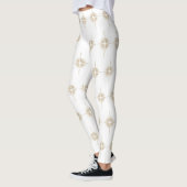 BETHLEHEM STAR Kerstmis Geboorte Patroon Wit Leggings (Links)