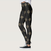 BETHLEHEM STAR Kerstmis Geboorte Patroon Zwart Leggings (Links)