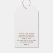 Bethlehem Star Nativity Scripture Christmas Cadeaulabel (Achterkant)