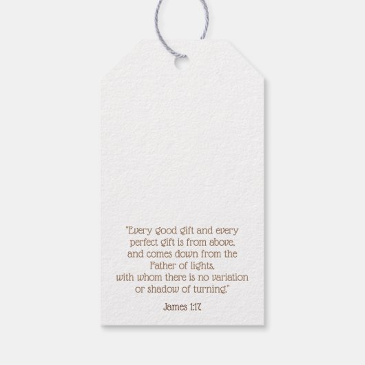 Bethlehem Star Nativity Scripture Christmas Cadeaulabel (Achterkant)