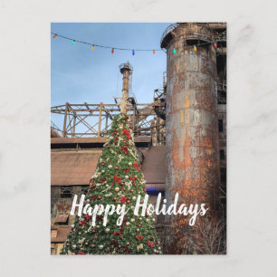 Bethlehem Steel PA Kerstmis Prettige feestdagen Briefkaart