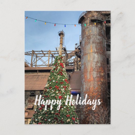 Bethlehem Steel PA Kerstmis Prettige feestdagen Briefkaart (Voorkant)