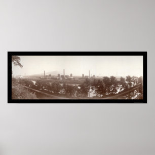 Bethlehem Steel Works Foto 1896 Poster