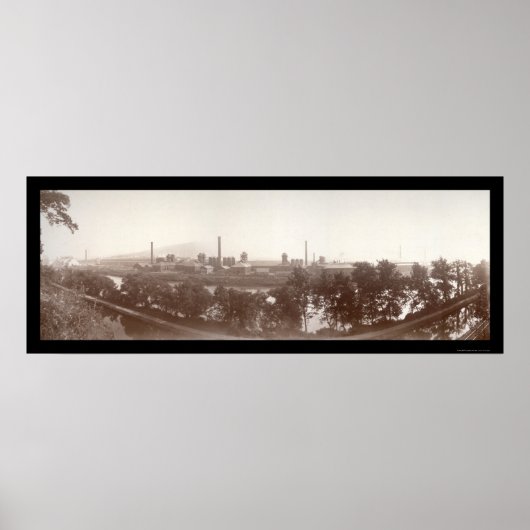 Bethlehem Steel Works Foto 1896 Poster (Voorkant)