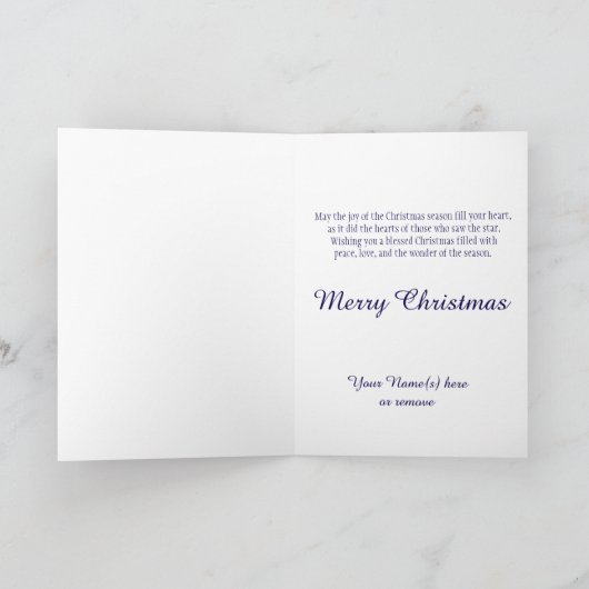 Bethlehem ster aangepaste Kerstmis Feestdagen Kaart (Binnen)