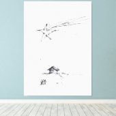 Bethlehem ster en drie koningen - Geboorteplaats Canvas Afdruk (Insitu (Houten vloer))