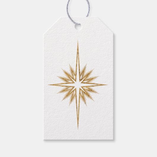 Bethlehem Ster Kerstmis Bijbeltekst Kerst Cadeaulabel (Voorkant)