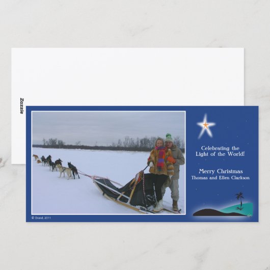 Bethlehem Ster over de Kaart van de woestijnFoto (Voorkant / Achterkant)