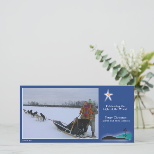 Bethlehem Ster over de Kaart van de woestijnFoto (Staand voorkant)