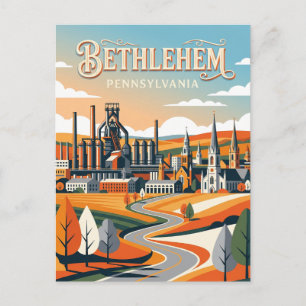 Bethlehem USA wordt vaak Bethlehem (Pennsylvania) Briefkaart