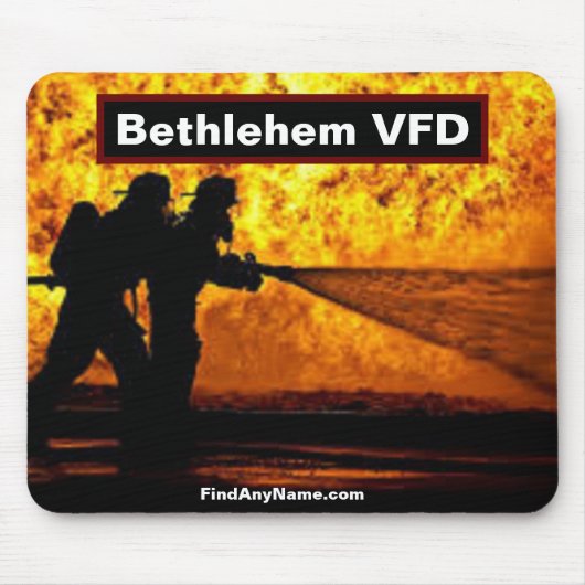 Bethlehem VFD brandweer Mousepad Muismat (Voorkant)