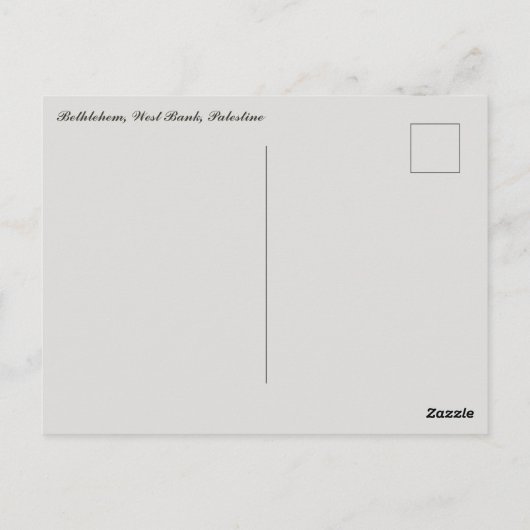 Bethlehem West Bank Palestine Briefkaart (Achterkant)