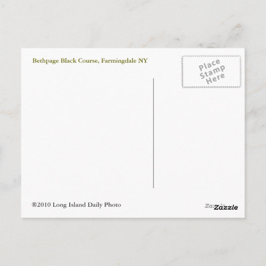 Bethpage Black Course, Farmingdale NY Briefkaart (Achterkant)