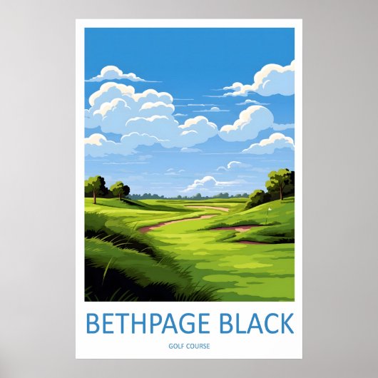 Bethpage Black Golfbaan Reisprint Muur Kunst Poster (Voorkant)