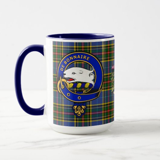 Bethune Clan Badge & Tartan Mok (Links)