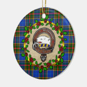 Bethune Clan Badge & Tartan Persoonlijke mas Keramisch Ornament (Links)