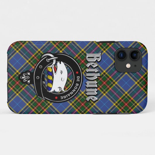 Bethune Clan Badge & Tartan Phone Case (Achterkant (horizontaal))