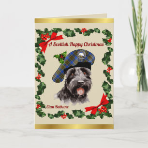 Bethune Scottie hond gepersonaliseerde Xmas Kaart