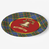 Bethune Tartan Gepersonaliseerde Kerstmis Papieren Bordje (Gekanteld)