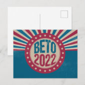 Beto 2022  verkiezingen van de Amerikaanse vlaggou Briefkaart (Voorkant / Achterkant)
