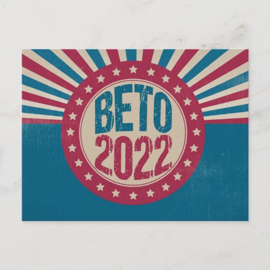 Beto 2022  verkiezingen van de Amerikaanse vlaggou Briefkaart (Voorkant)