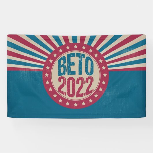 Beto 2022  verkiezingen van de Amerikaanse vlaggou Spandoek (Horizontaal)