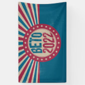 Beto 2022  verkiezingen van de Amerikaanse vlaggou Spandoek (Verticaal)