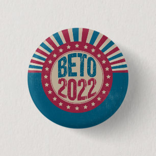 Beto 2022 voor Gouverneur Cool  Amerikaanse vlag Ronde Button 3,2 Cm