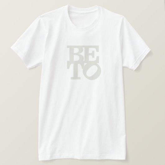 BETO-gestapeld beige — Mannen van hoge kwaliteit T-shirt (Design voorkant)