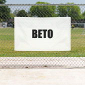 Beto O'Rourke blauw en witte moderne typografie Spandoek (Insitu)