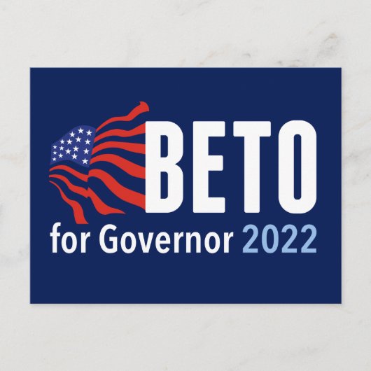 Beto O'Rourke for Governor 2022 Texas Election Briefkaart (Voorkant)