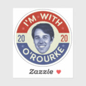 Beto O'Rourke President 2020 Democraat Foto Retro Sticker (Vel)
