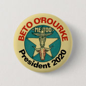 Beto O'Rourke President 2020 Ronde Button 5,7 Cm (Voorkant)