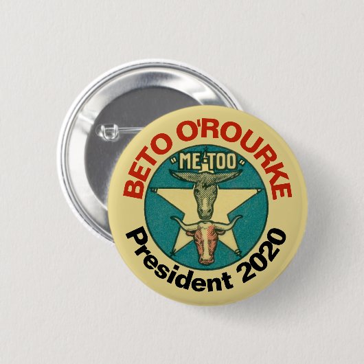 Beto O'Rourke President 2020 Ronde Button 5,7 Cm (Voorkant /achterkant)