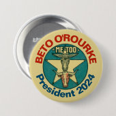 Beto O'Rourke President 2024 Button (Voorkant /achterkant)