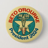 Beto O'Rourke President 2024 Button (Voorkant)