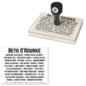 Beto O'Rourke Sleutelhangers 4in x 5in Stamp Rubberstempel (Gestempeld)