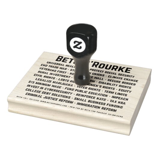 Beto O'Rourke Sleutelhangers 4in x 5in Stamp Rubberstempel (Stempel)