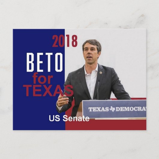 BETO O'Rourke Texas 2018 Briefkaart (Voorkant)